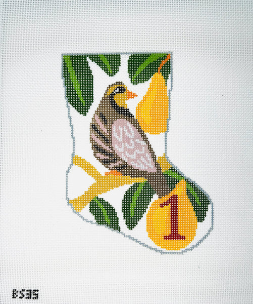 1 Partridge in a Pear Tree August Trunk Show-Needlepoint Canvas-KCN Designers-The Pepper Pot Barrington, IL