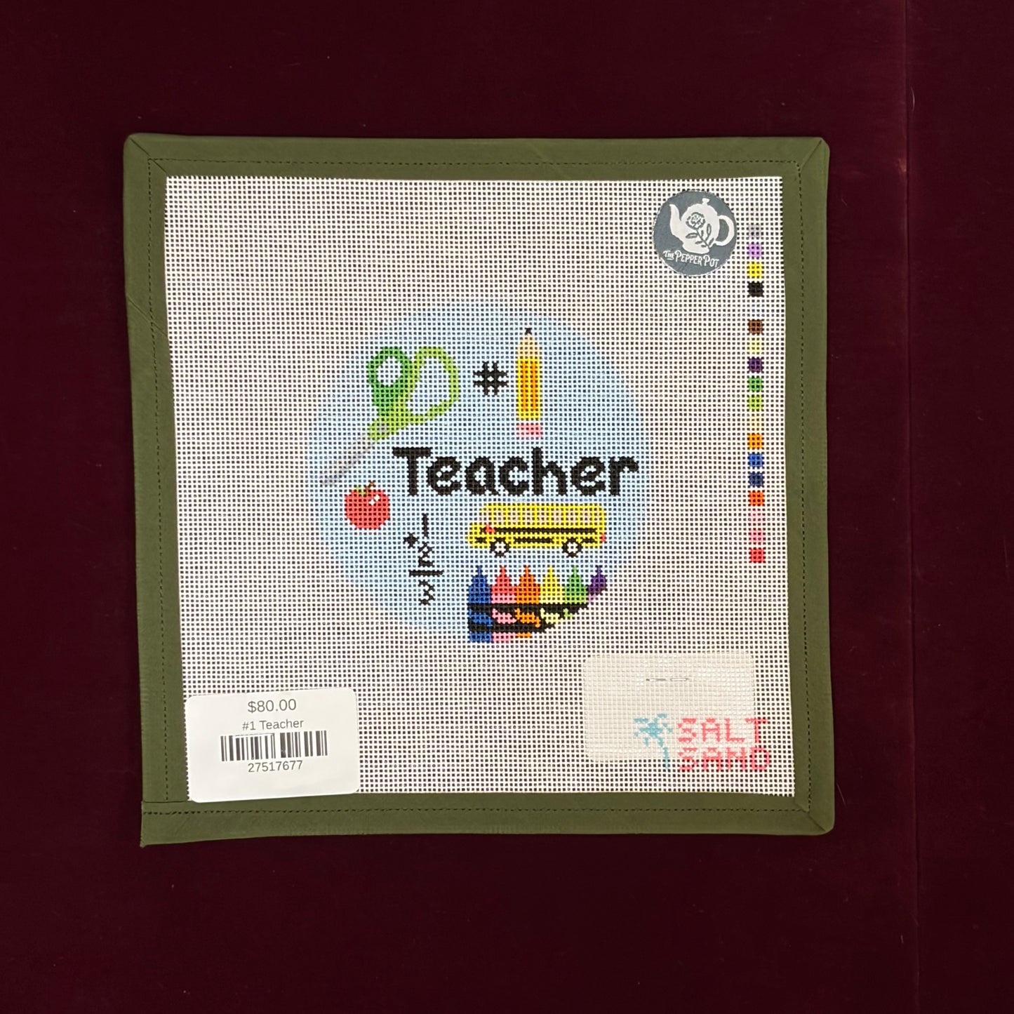 #1 Teacher-Canvas-Salt + Sand Designs-The Pepper Pot
