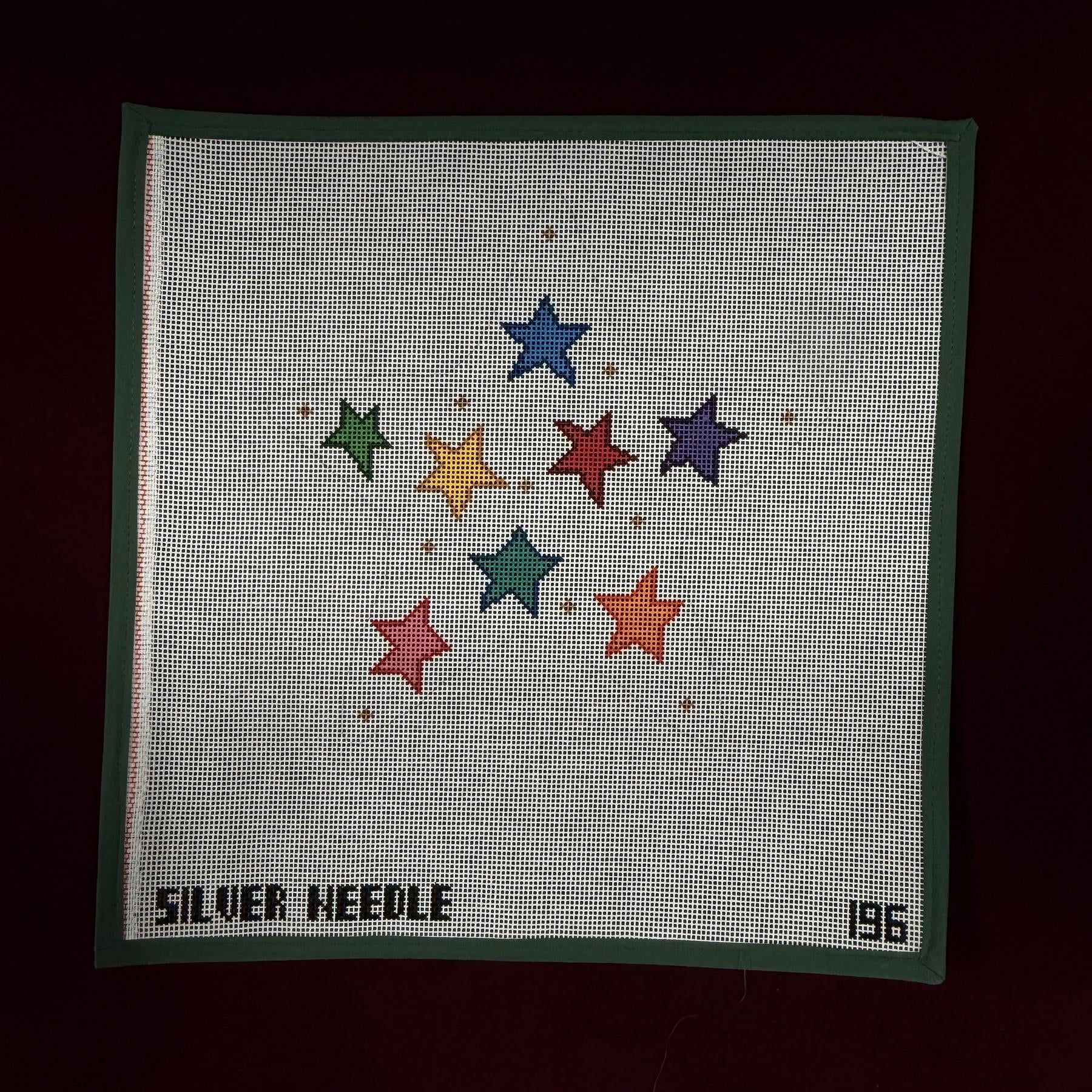 10 x 10 Star Pillow-Canvas-Silver Needle-The Pepper Pot