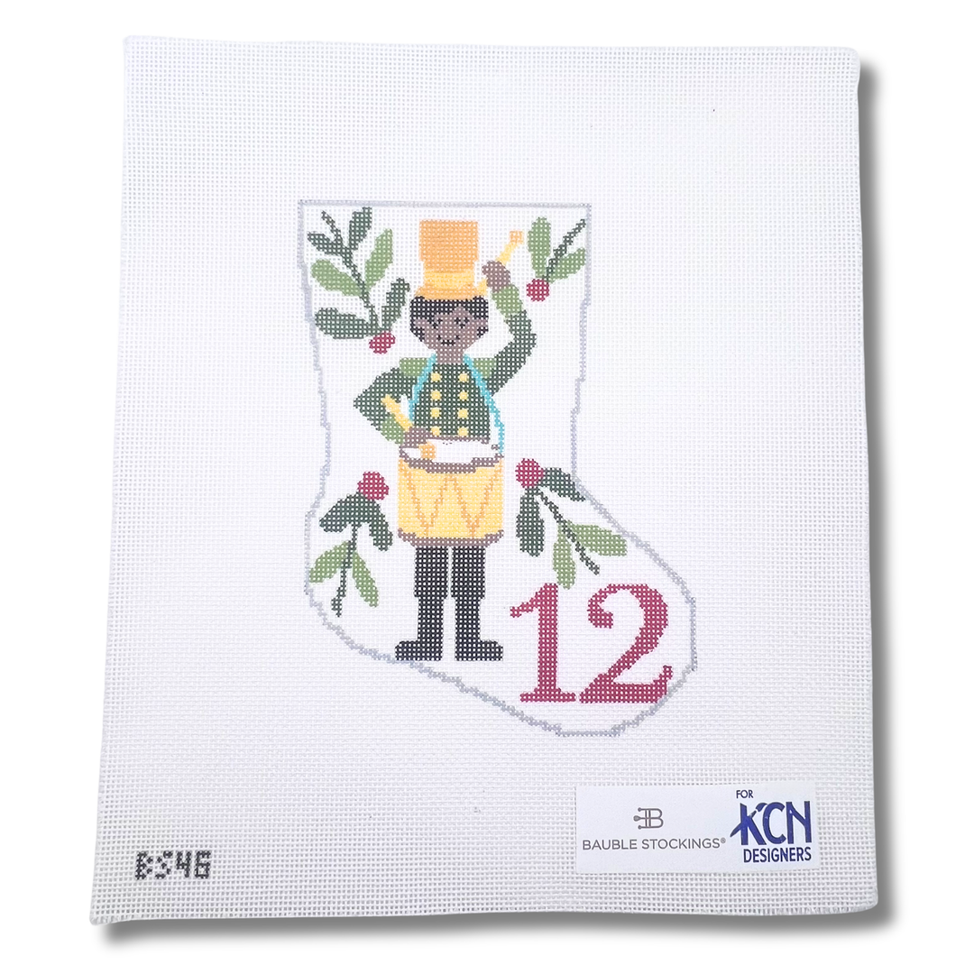 12 Drummers Drumming August Trunk Show-Needlepoint Canvas-KCN Designers-The Pepper Pot Barrington, IL