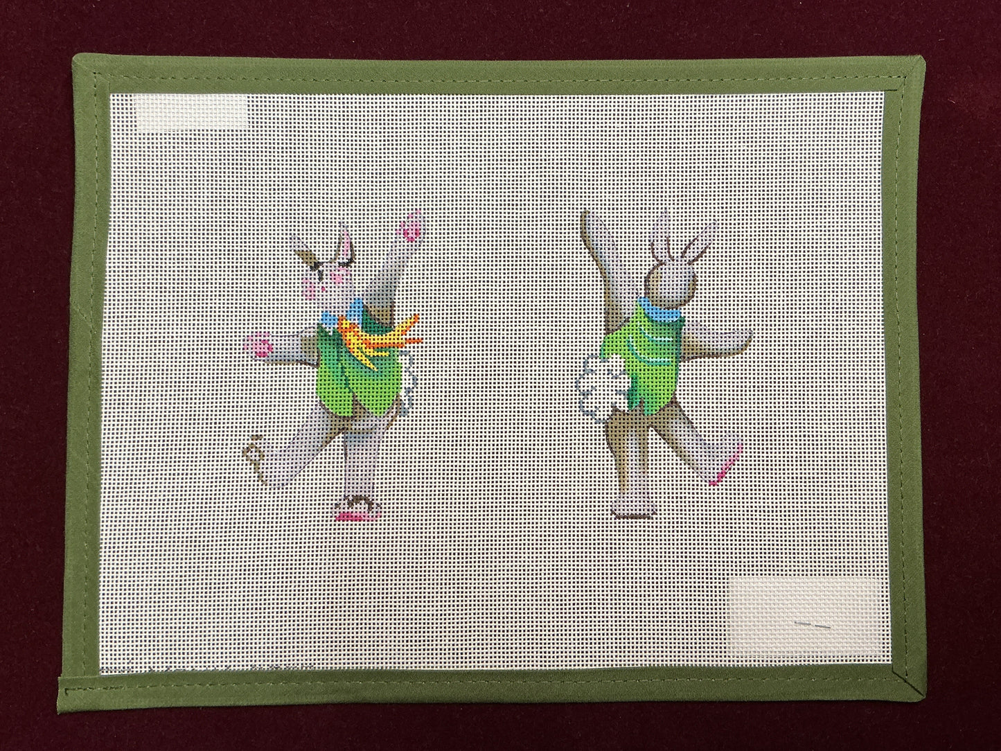 2-sided Bunny-Needlepoint Canvas-Patti Mann-The Pepper Pot Barrington, IL