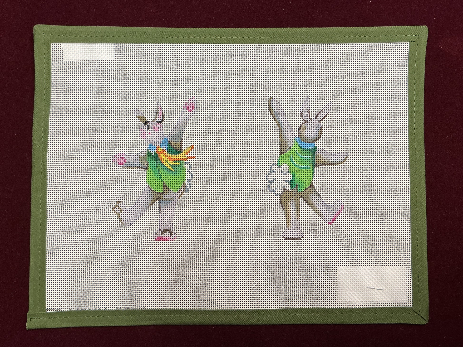 2-sided Bunny-Needlepoint Canvas-Patti Mann-The Pepper Pot Barrington, IL