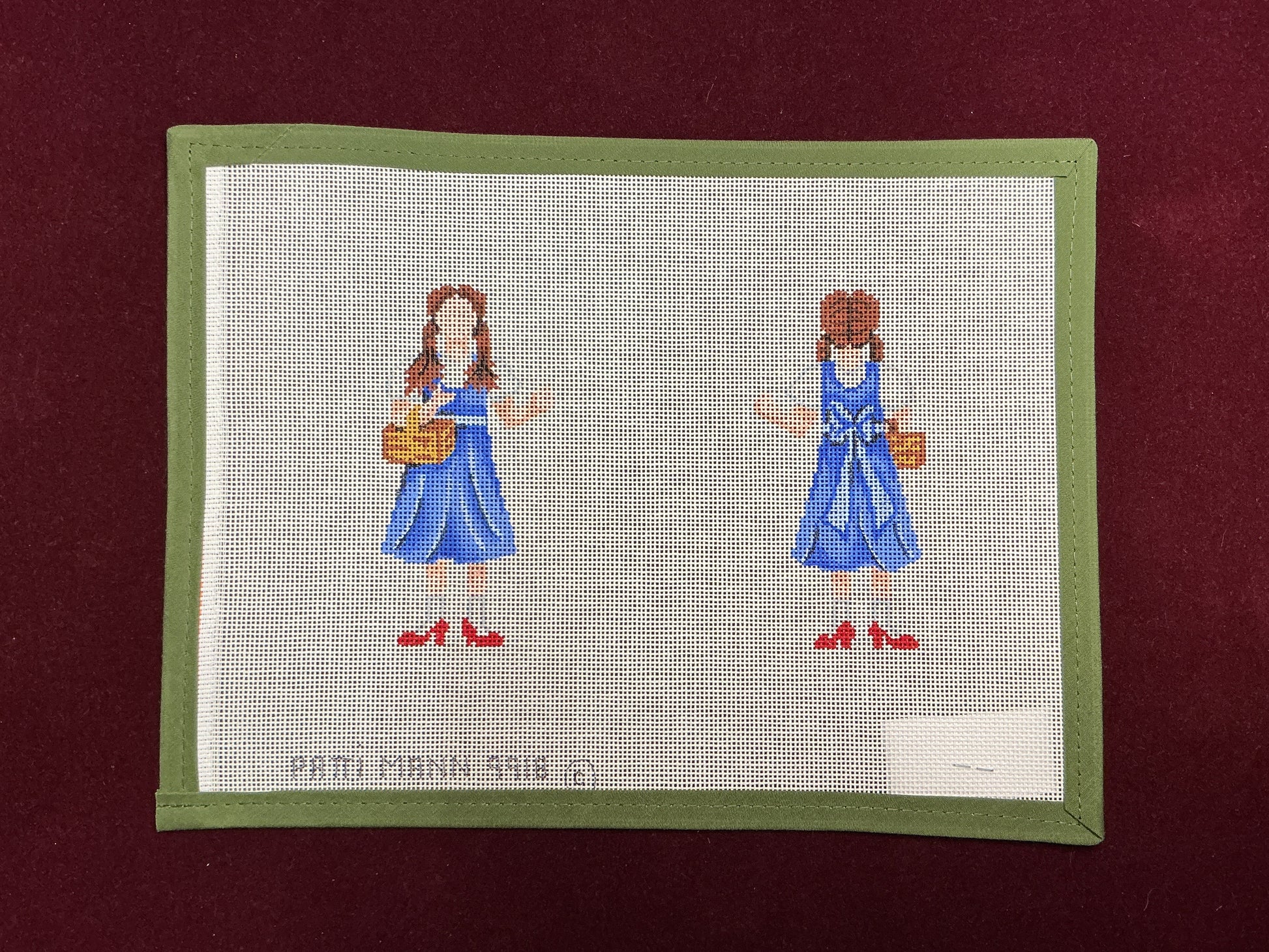 2-sided Dorothy-Needlepoint Canvas-Patti Mann-The Pepper Pot Barrington, IL