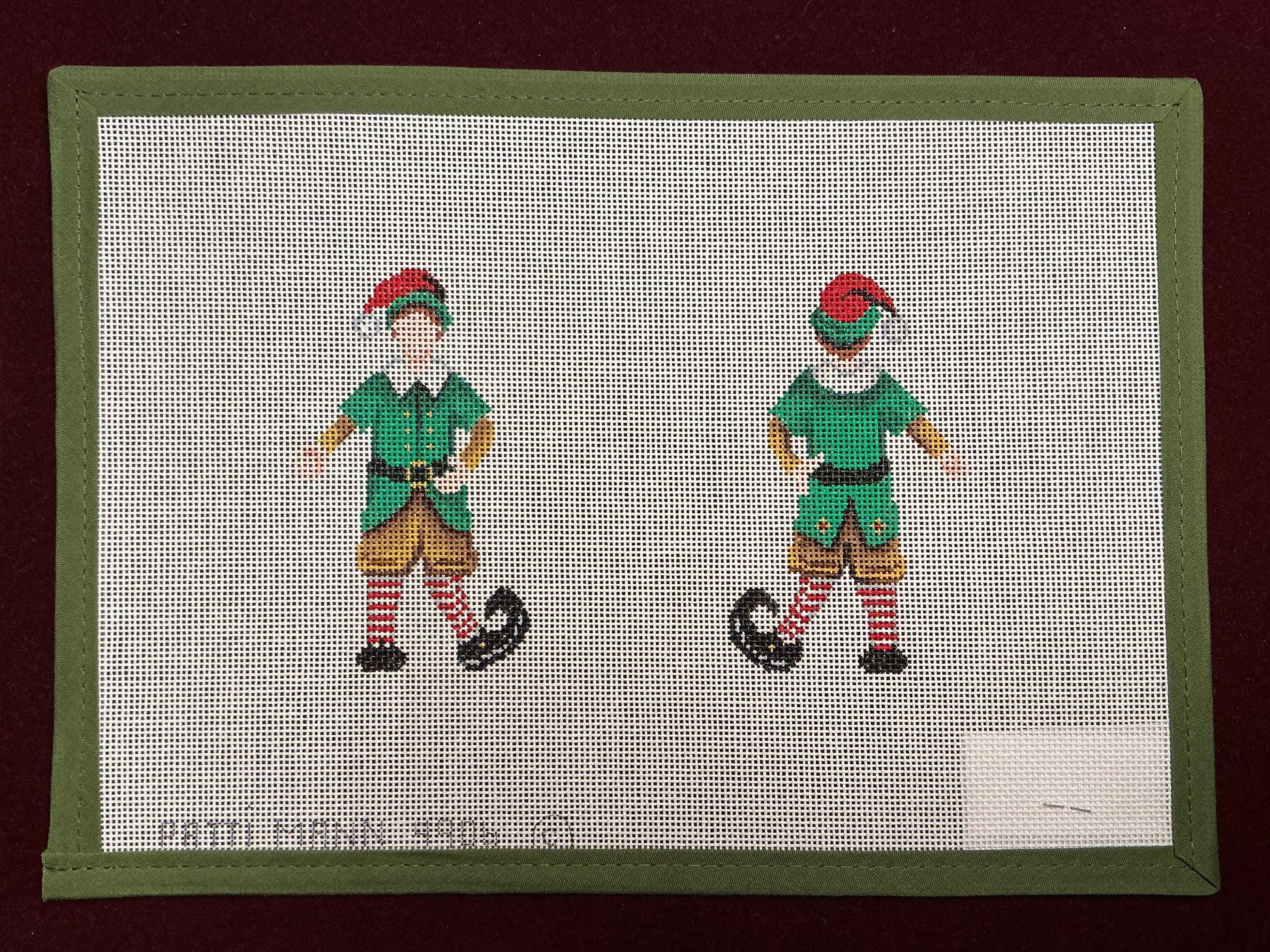 2-sided Elf-Needlepoint Canvas-Patti Mann-The Pepper Pot Barrington, IL