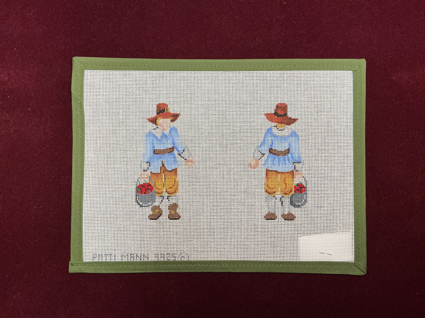 2-sided Pilgrim Male-Needlepoint Canvas-Patti Mann-The Pepper Pot Barrington, IL