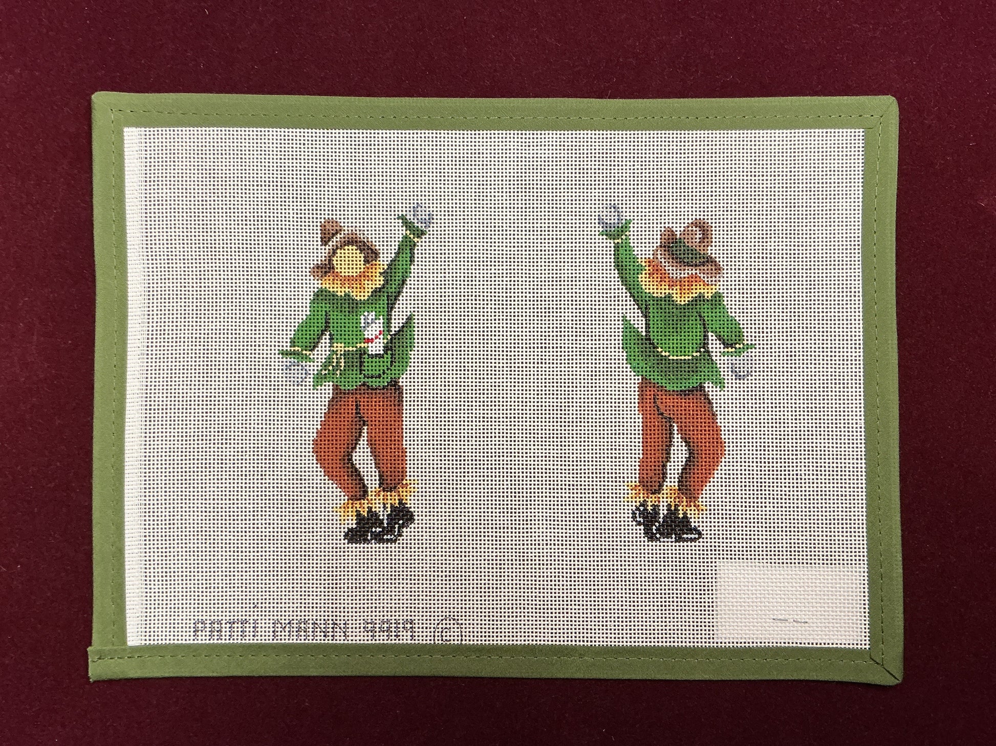 2-sided Scarecrow-Needlepoint Canvas-Patti Mann-The Pepper Pot Barrington, IL