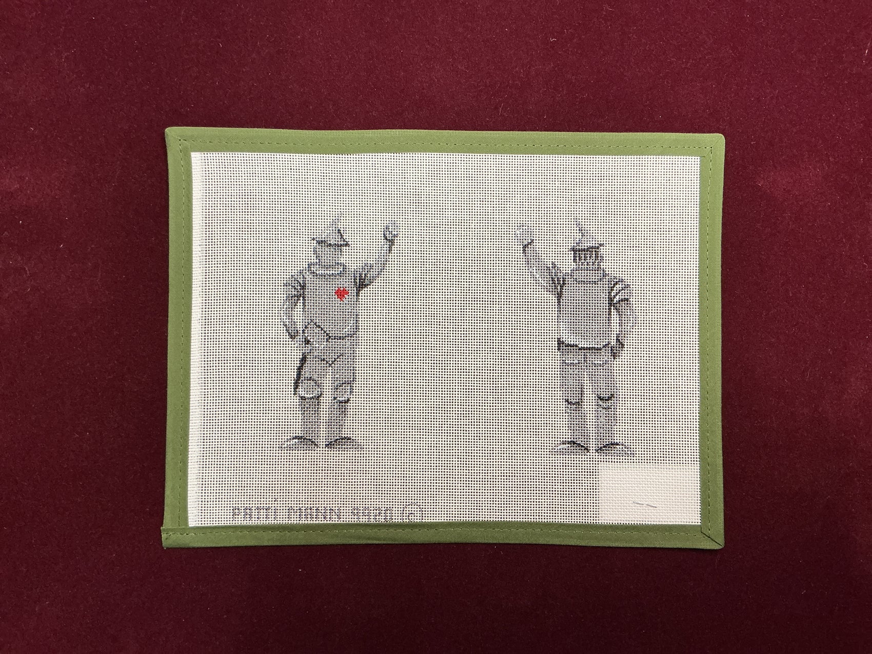 2-sided Tin Man-Needlepoint Canvas-Patti Mann-The Pepper Pot Barrington, IL
