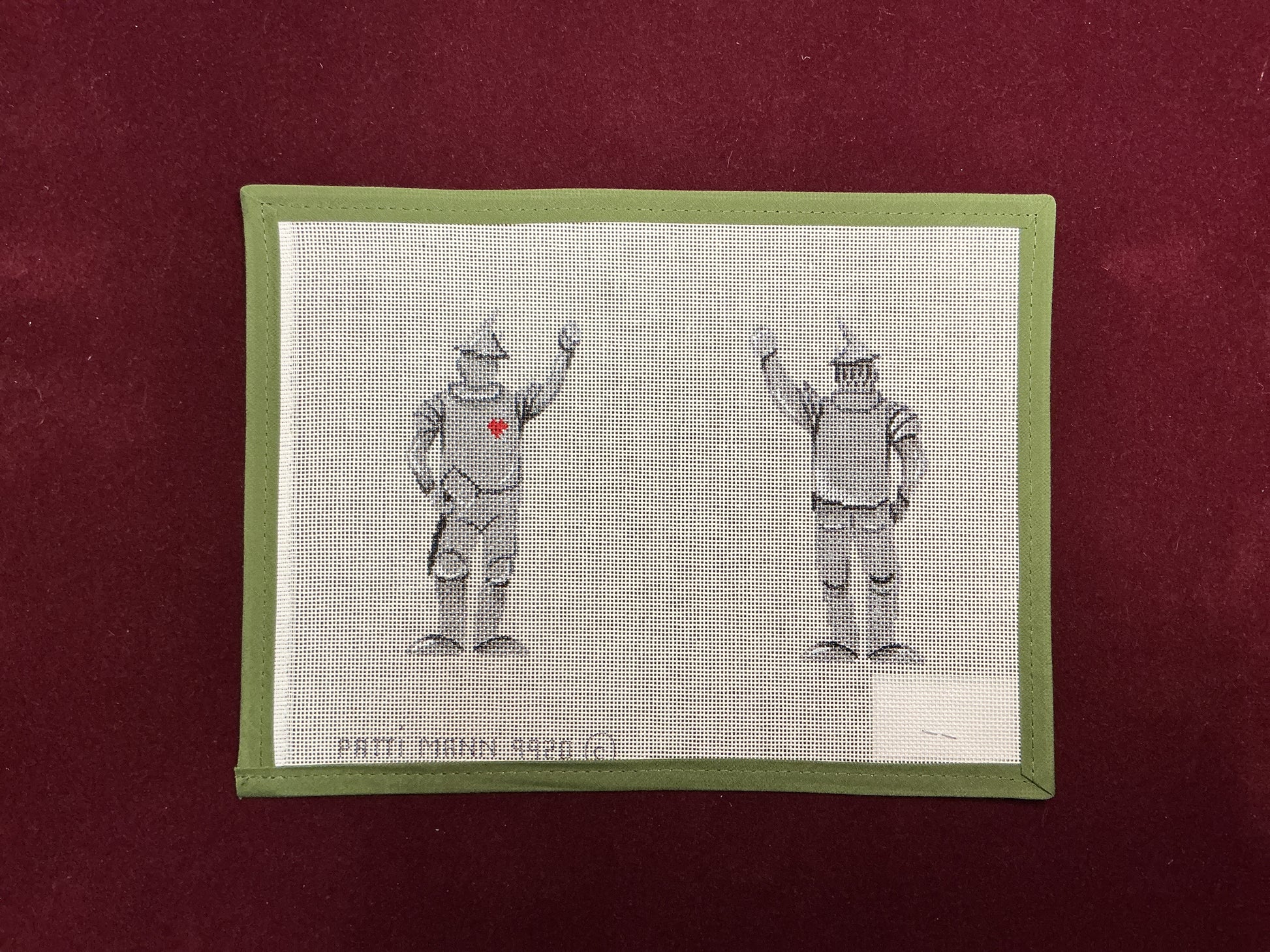 2-sided Tin Man-Needlepoint Canvas-Patti Mann-The Pepper Pot Barrington, IL