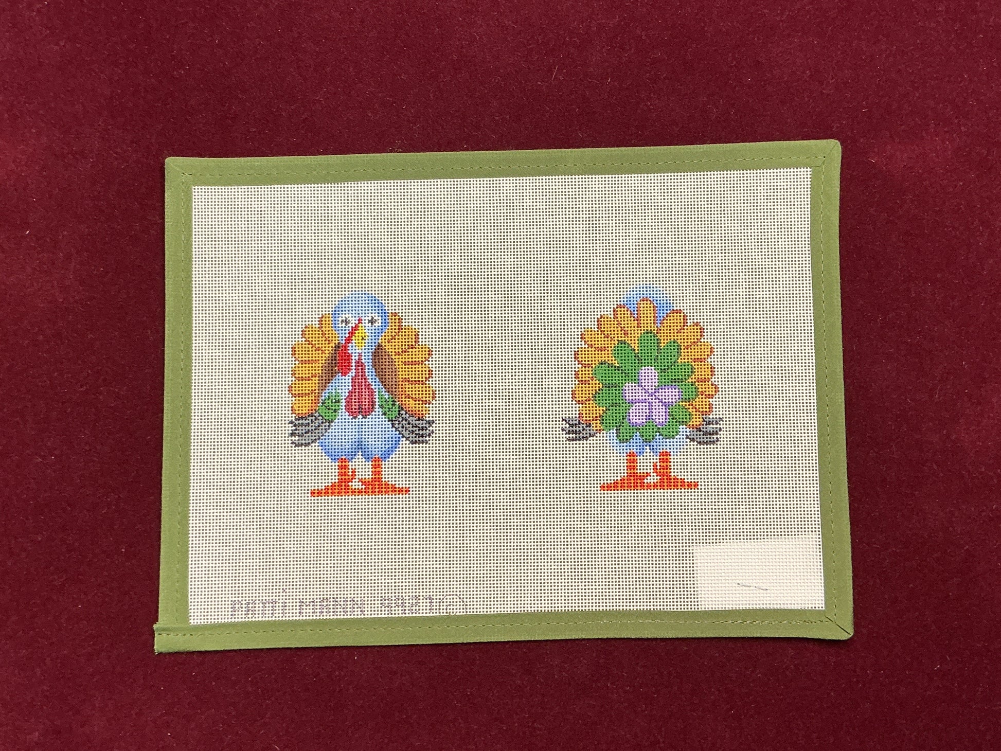2-sided Turkey-Needlepoint Canvas-Patti Mann-The Pepper Pot Barrington, IL