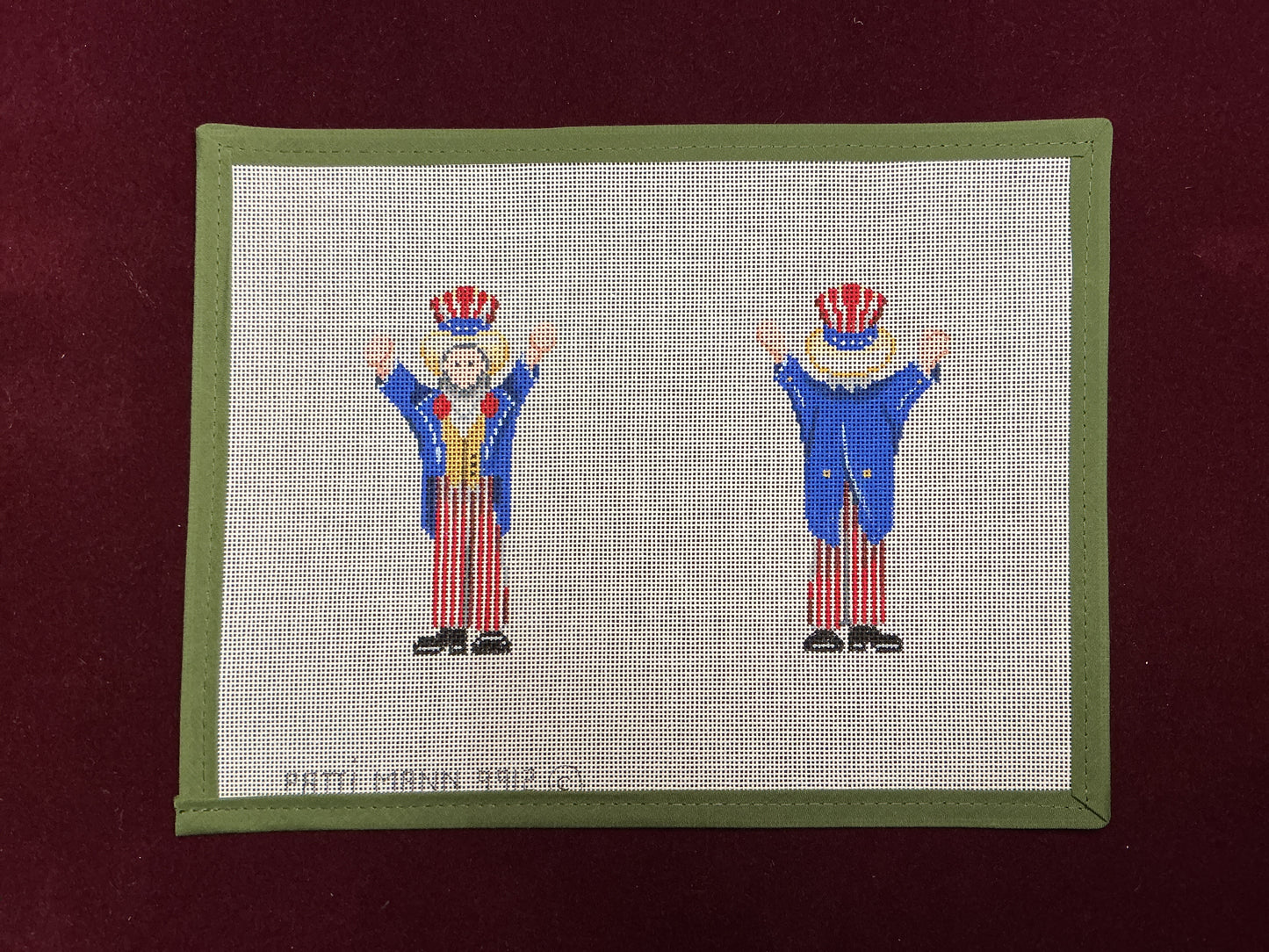 2-sided Uncle Sam-Needlepoint Canvas-Patti Mann-The Pepper Pot Barrington, IL