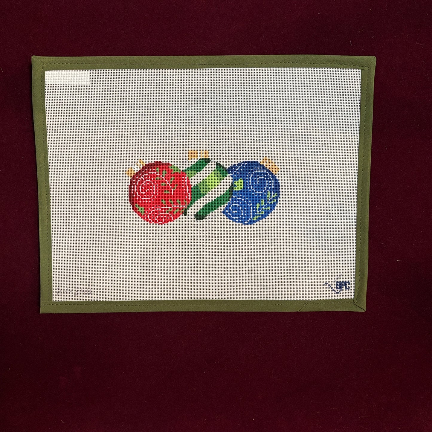3 Ornaments-Needlepoint Canvas-Blueberry Needlepoint-The Pepper Pot Barrington, IL