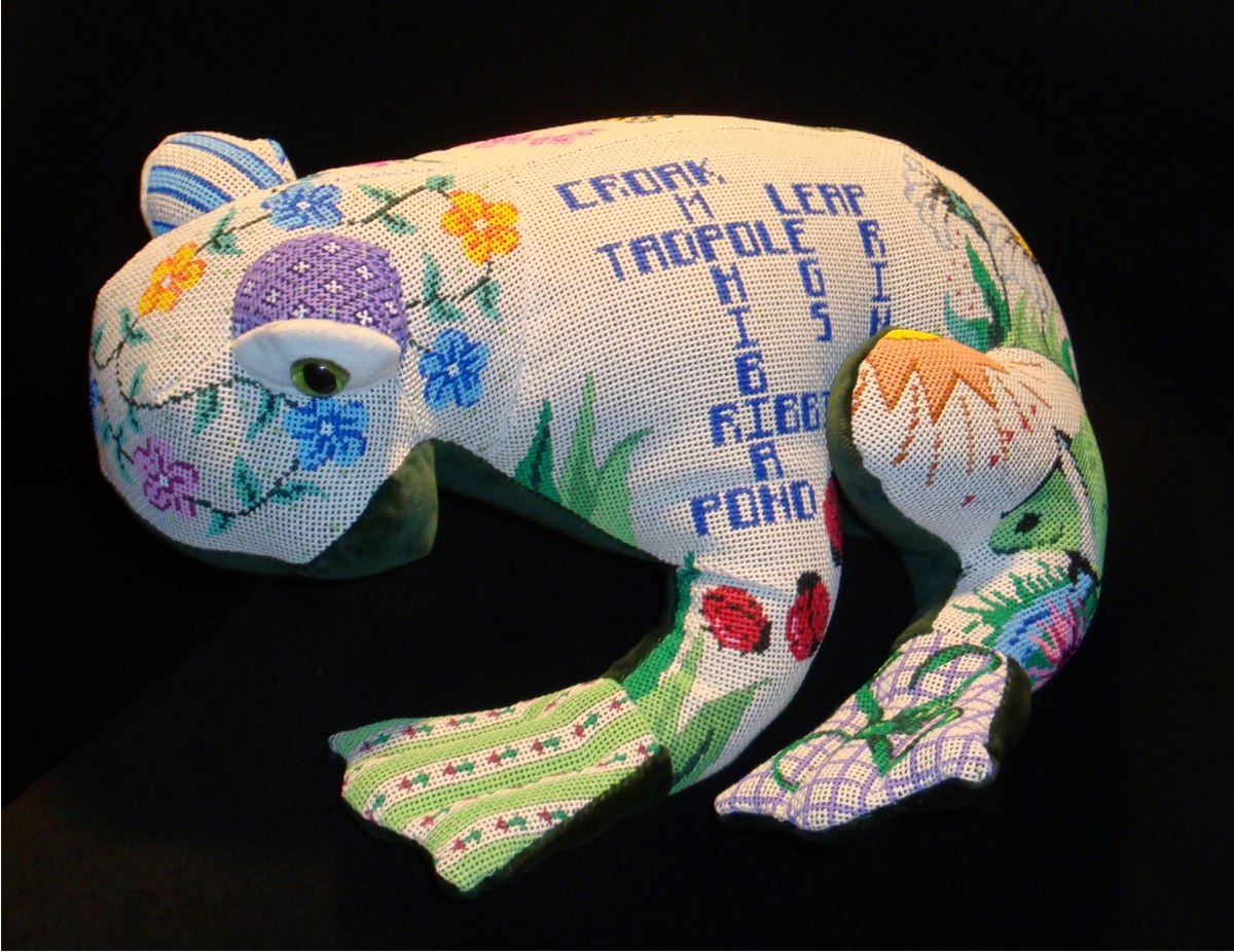 3-D Frog with Hummingbird "Austin"