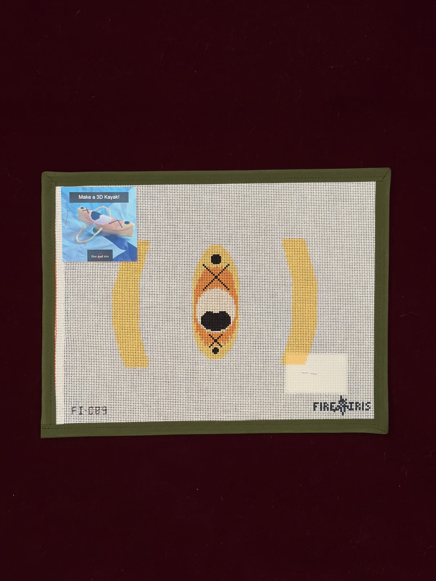 3D Kayak-Canvas-Fire & Iris Designs-The Pepper Pot