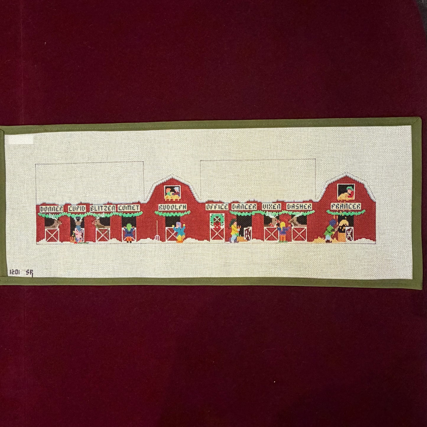 3D Santa's Village Reindeer Barn-Canvas-Susan Roberts-The Pepper Pot