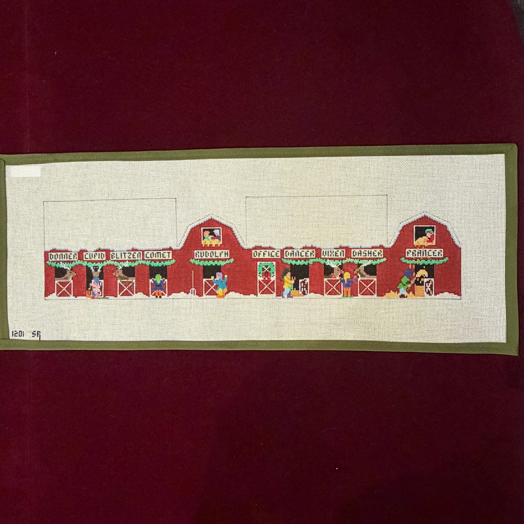 3D Santa's Village Reindeer Barn-Canvas-Susan Roberts-The Pepper Pot