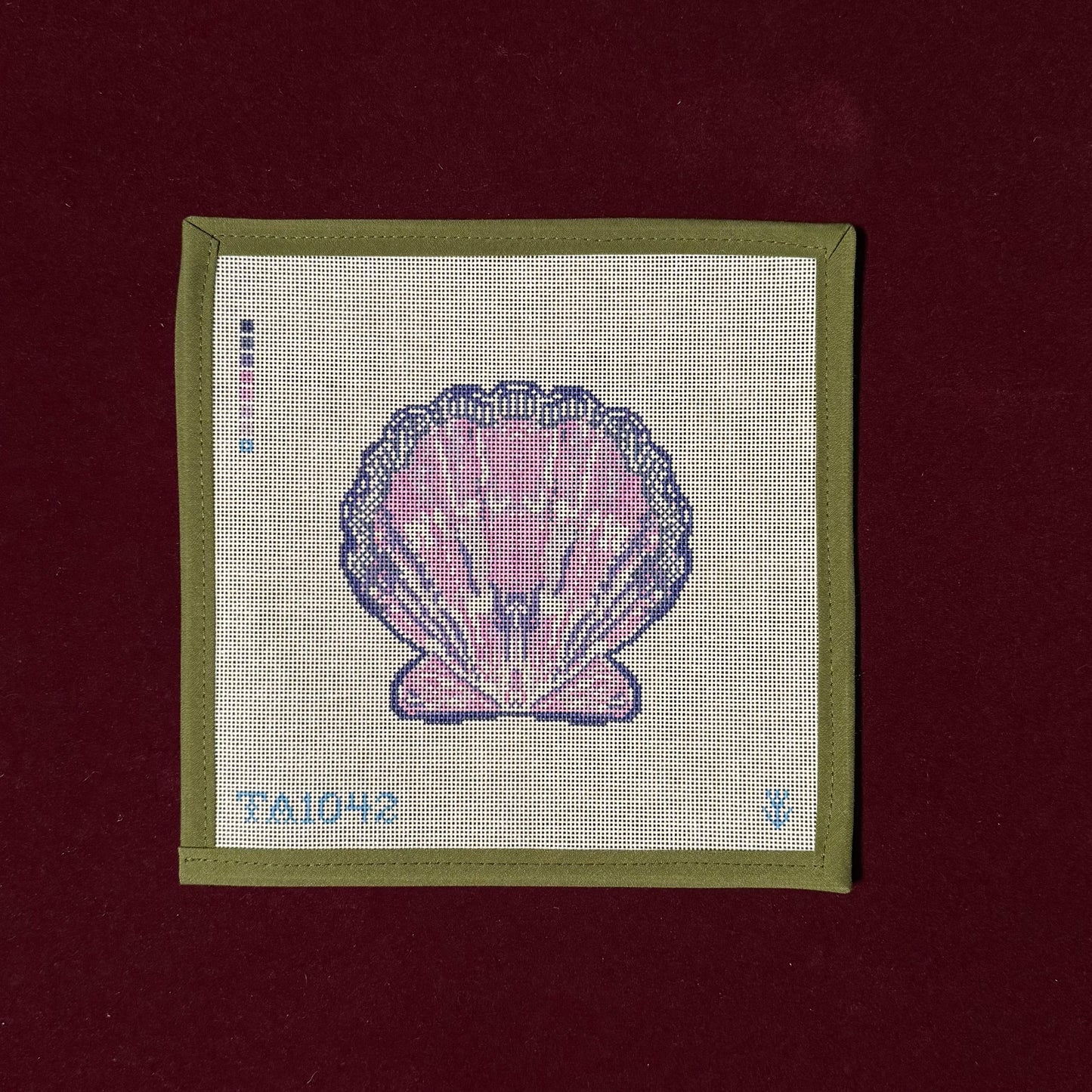 Lavendar Scallop Ornament