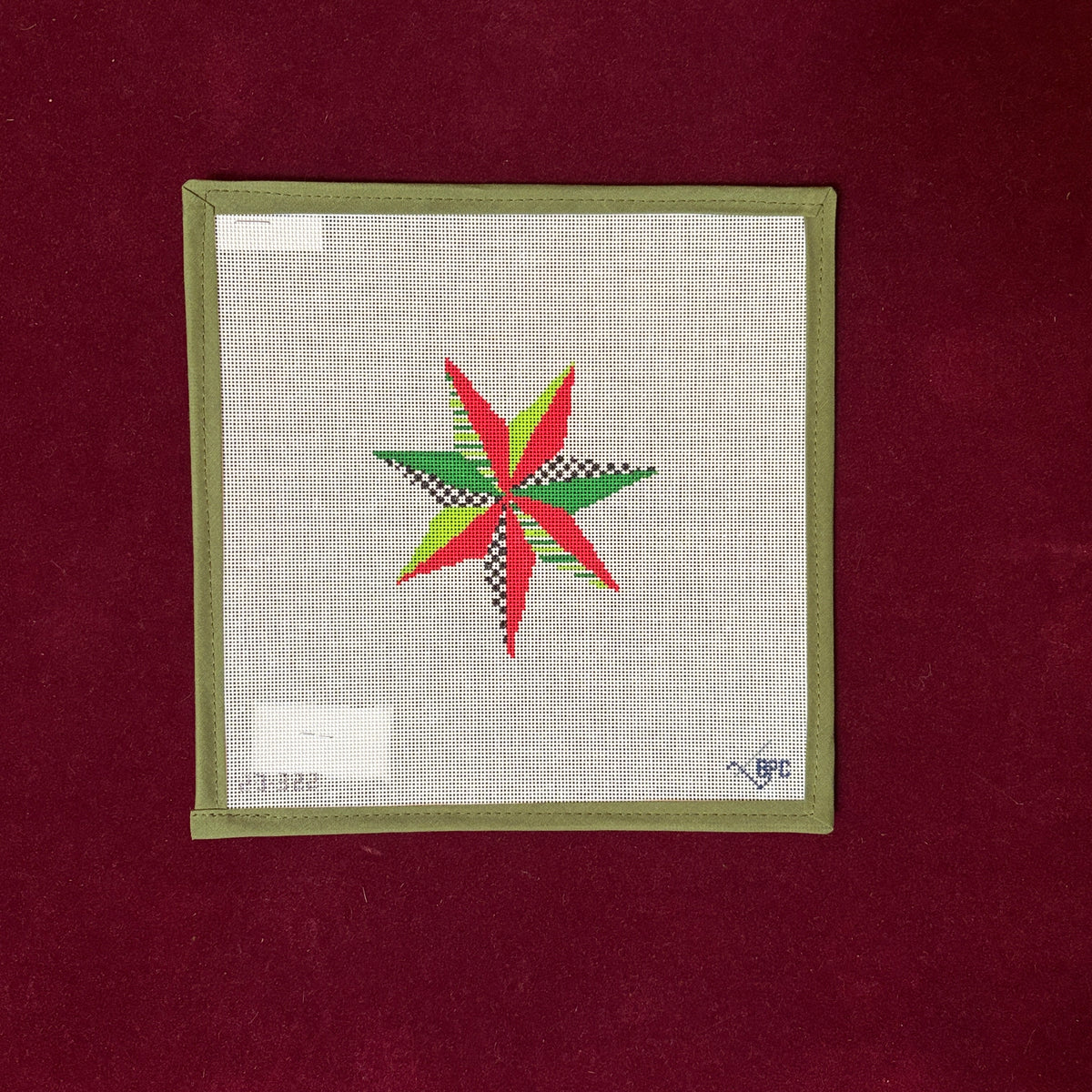 7 Point Star-Needlepoint Canvas-Blueberry Point-The Pepper Pot Barrington, IL
