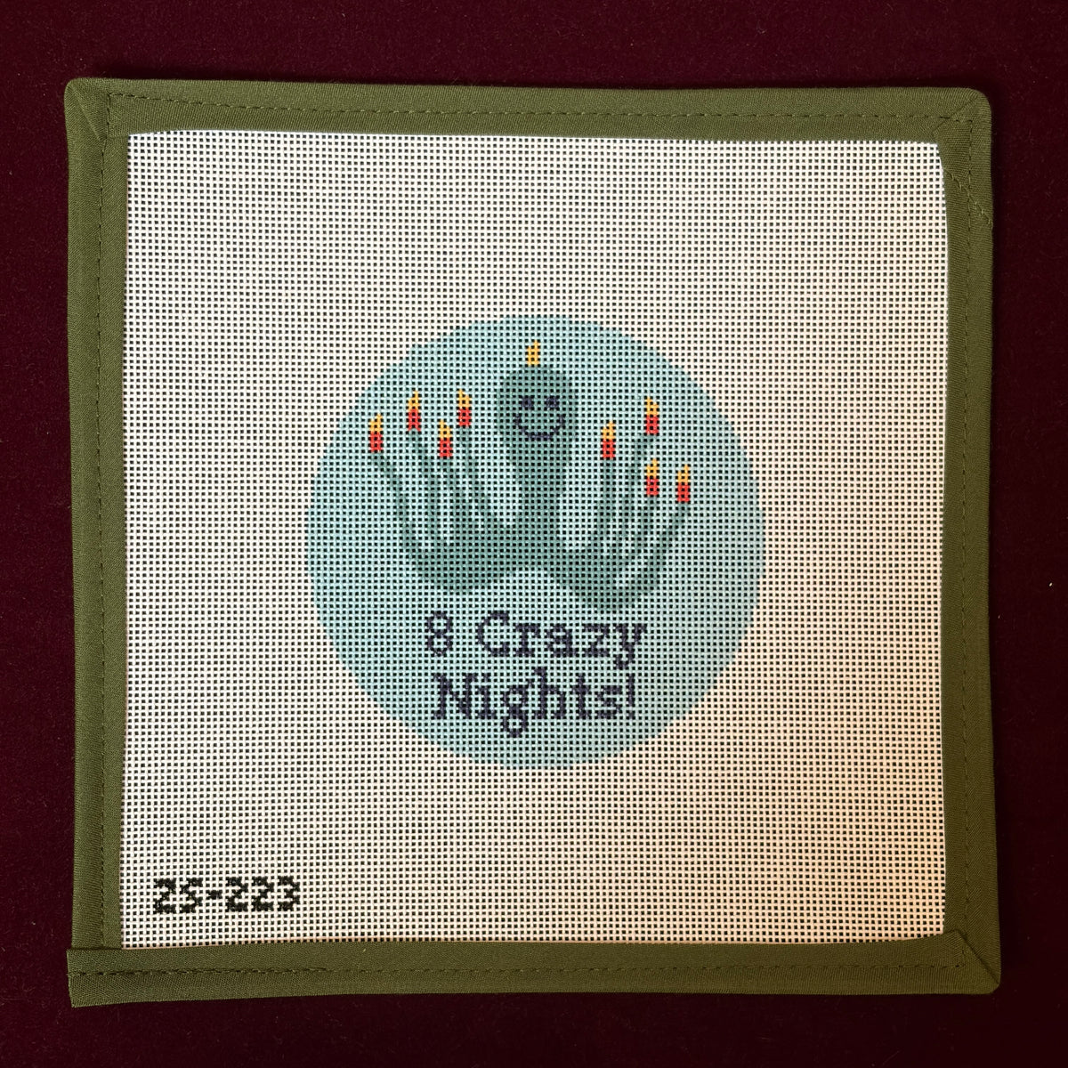 8 Crazy Nights-Needlepoint Canvas-KCN Designers-The Pepper Pot Barrington, IL