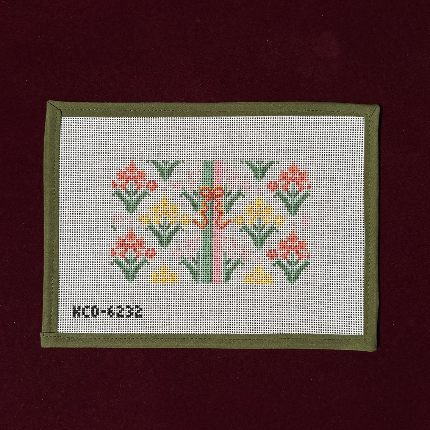Multi Block Print Bow Canvas