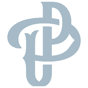 Decorative monogram with interlocking letters on a white background