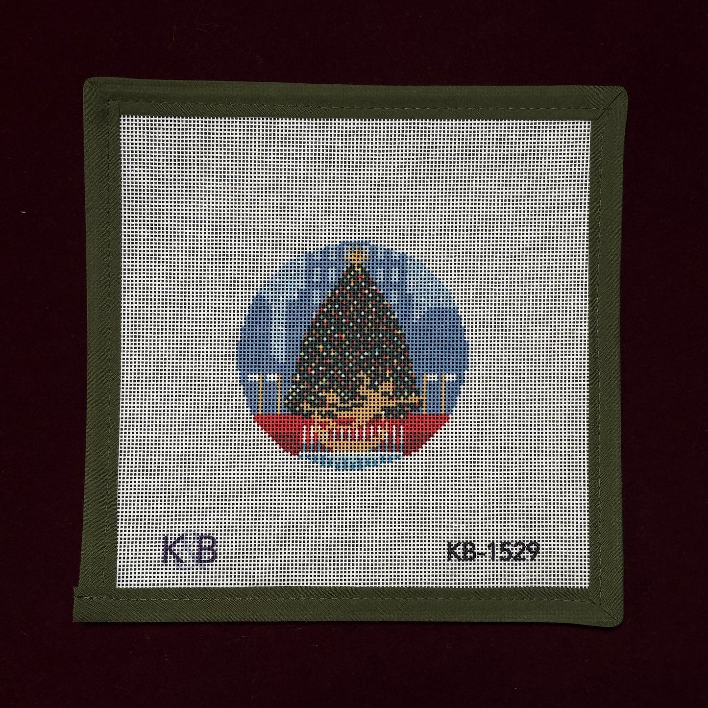 A New York Holiday - Rockefeller Center-Needlepoint Canvas-Bradley Needlepoint-The Pepper Pot Barrington, IL