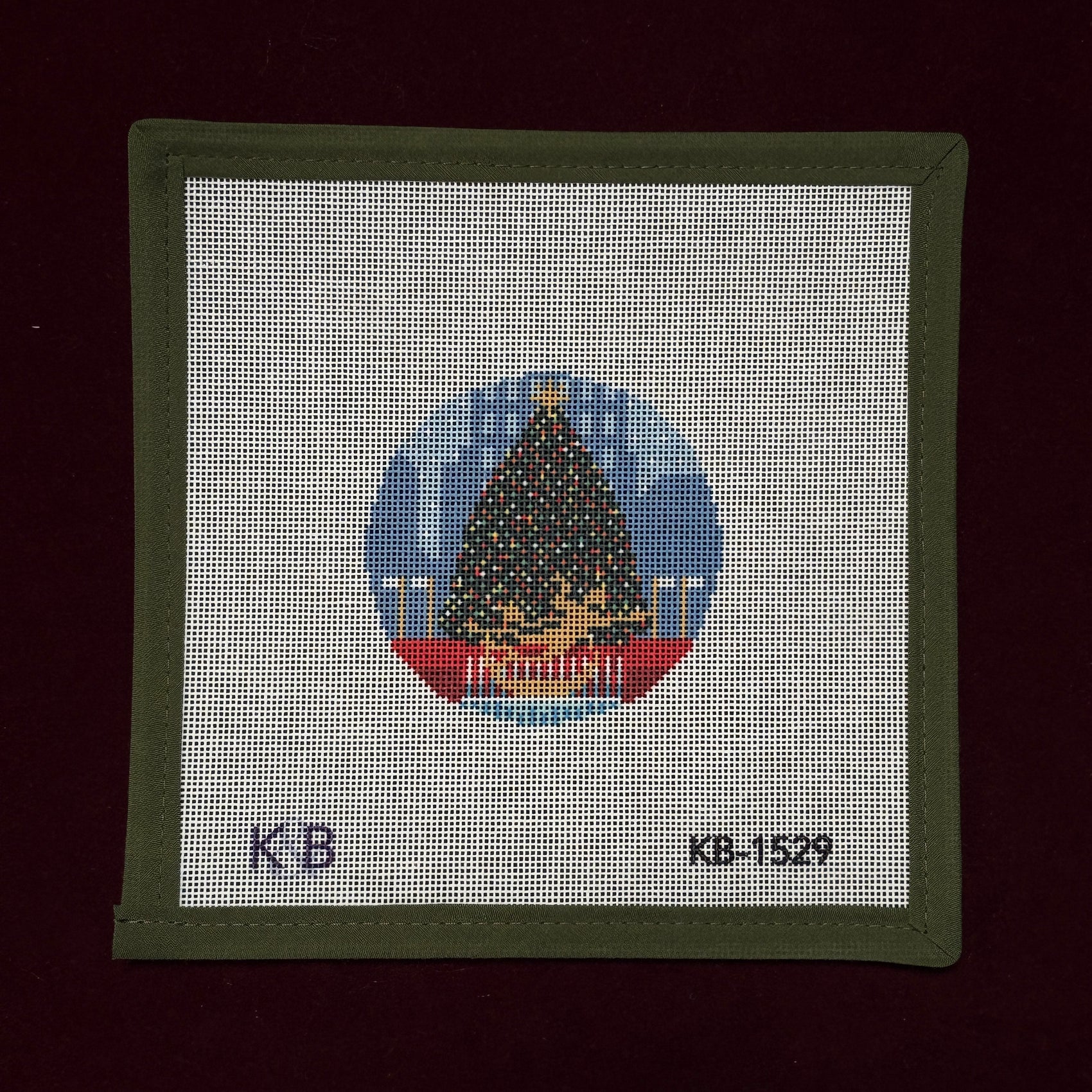 A New York Holiday - Rockefeller Center-Needlepoint Canvas-Bradley Needlepoint-The Pepper Pot Barrington, IL