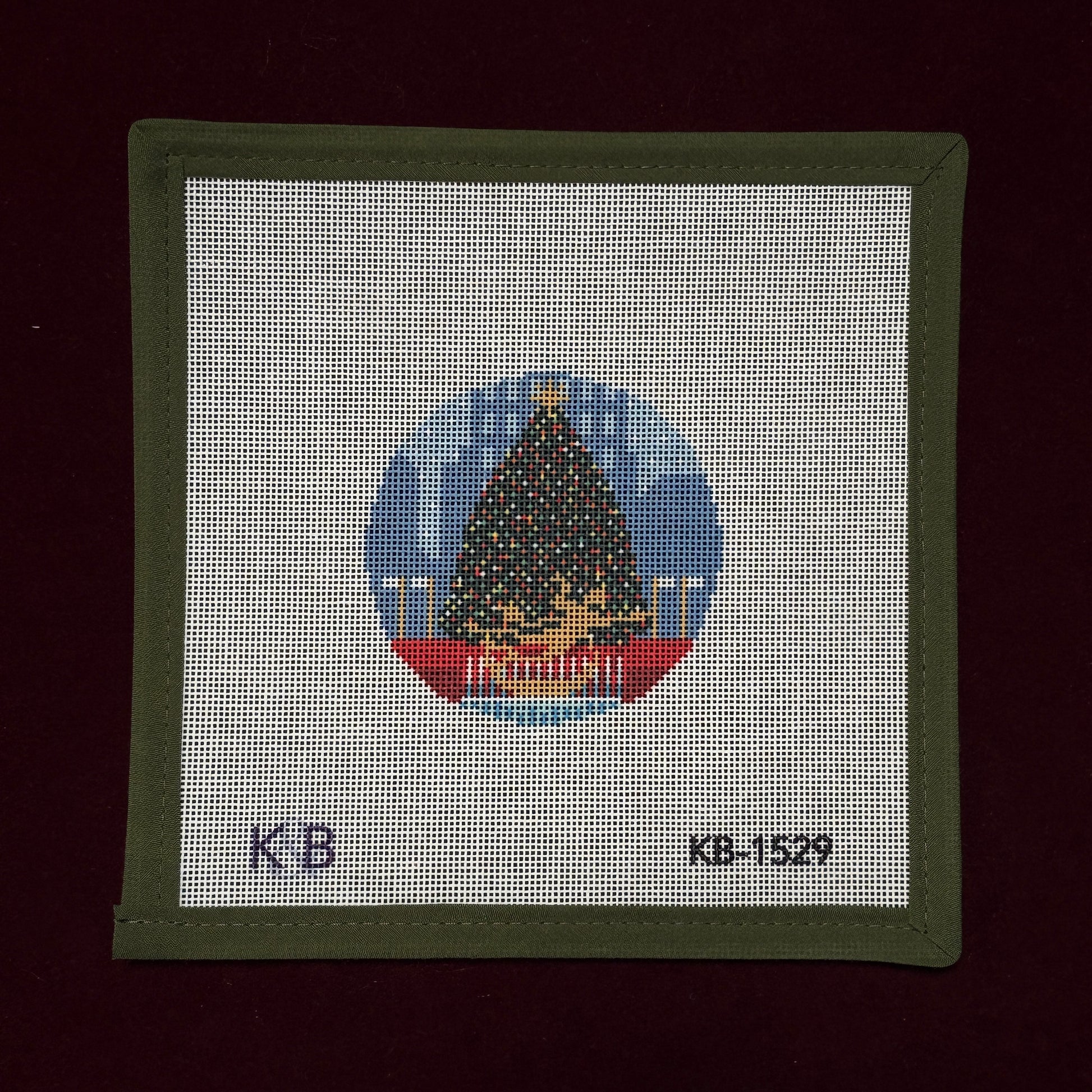 A New York Holiday - Rockefeller Center-Needlepoint Canvas-Bradley Needlepoint-The Pepper Pot Barrington, IL