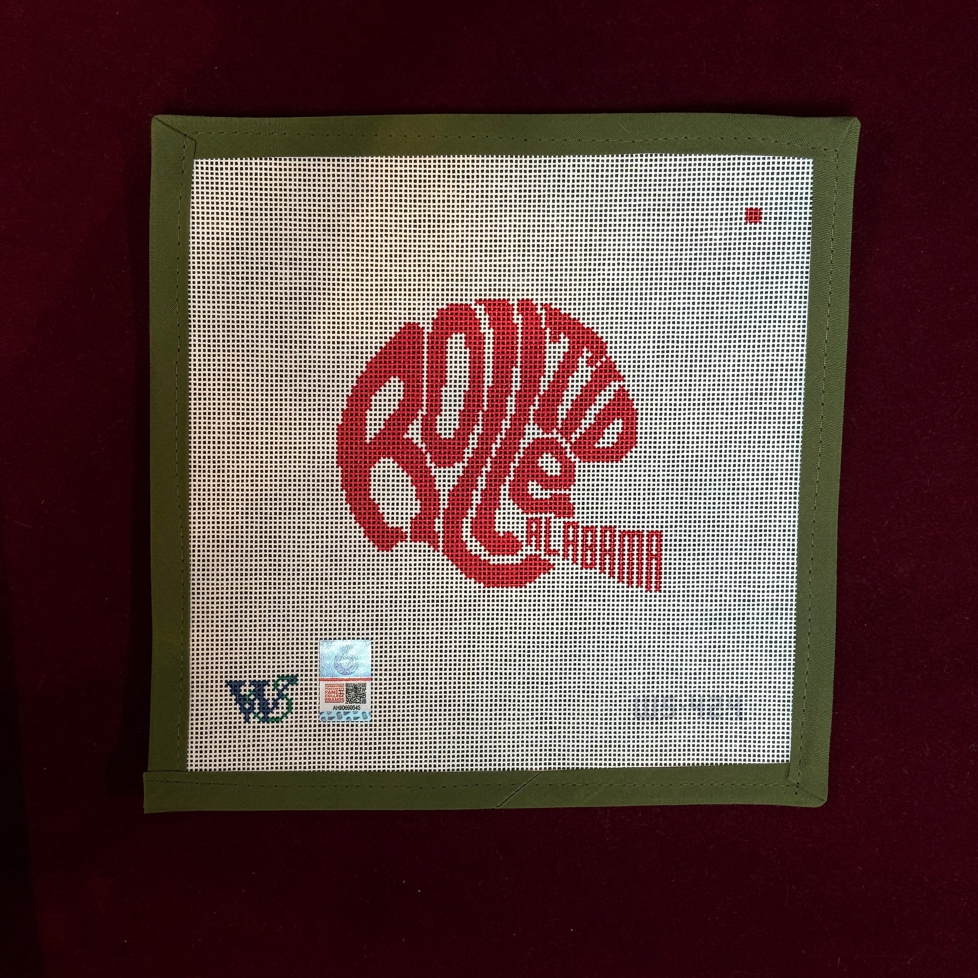 Alabama Helmet-Needlepoint Canvas-Wipstitch-The Pepper Pot Barrington, IL