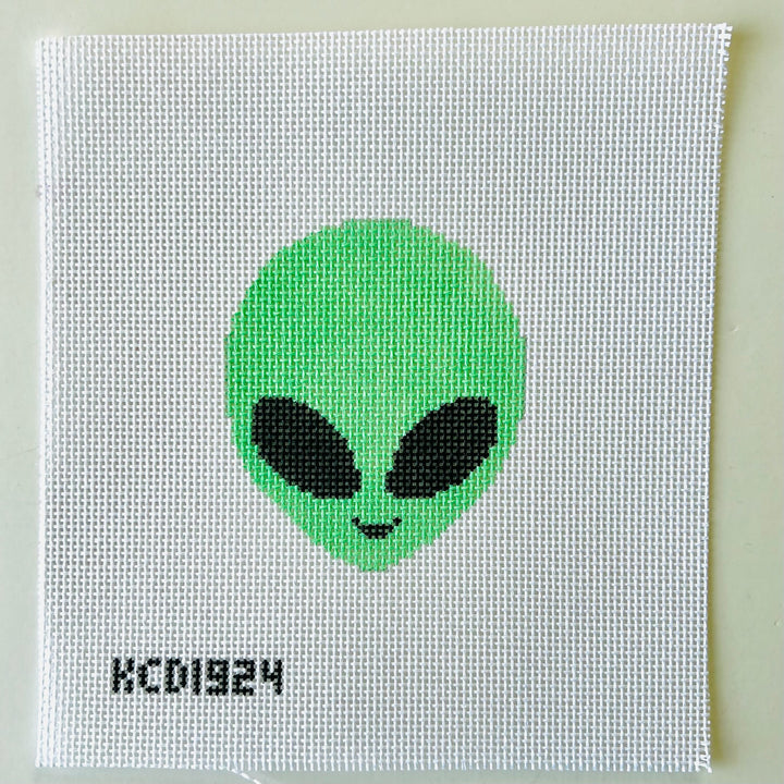 Alien Head August Trunk Show-Needlepoint Canvas-KCN Designers-The Pepper Pot Barrington, IL
