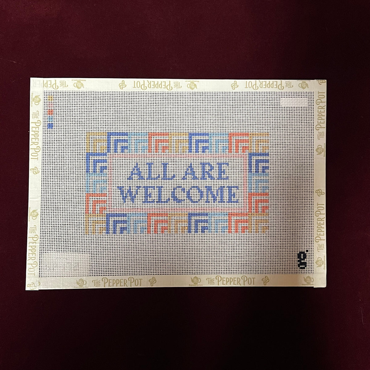 All Are Welcome-Needlepoint Canvas-Goodpoint Needlepoint-The Pepper Pot Barrington, IL