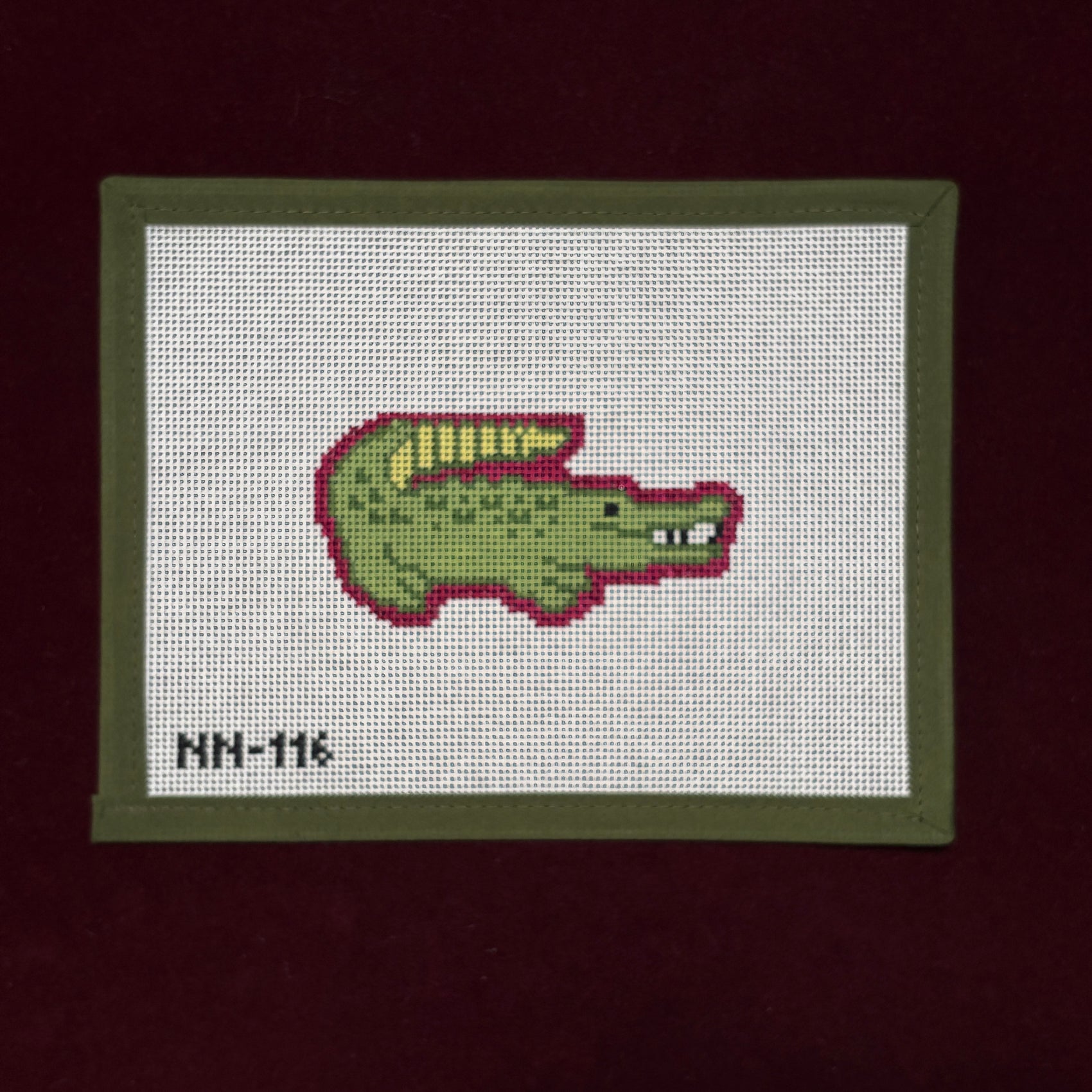 Alligator-Needlepoint Canvas-Needle Nola-The Pepper Pot Barrington, IL