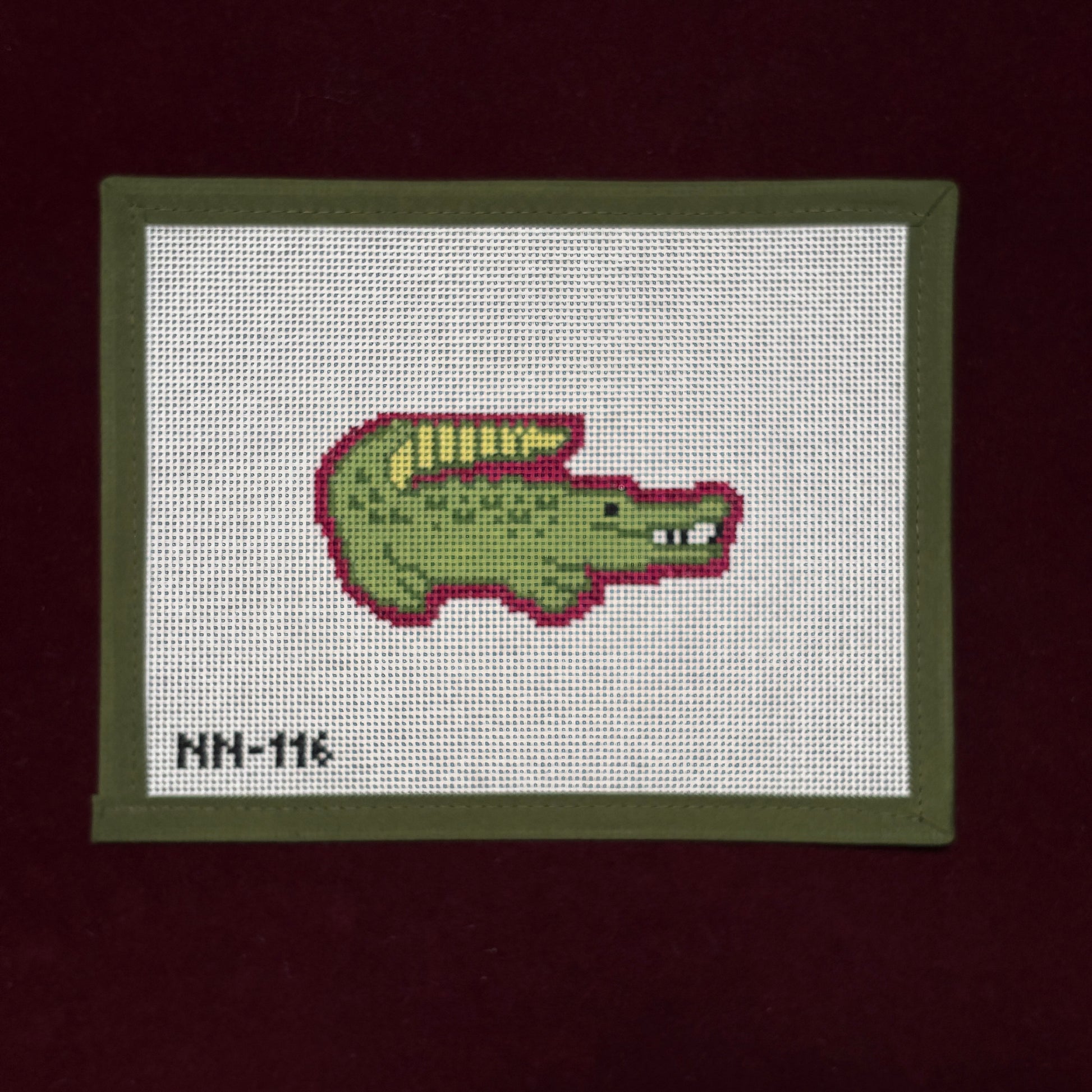 Alligator-Needlepoint Canvas-Needle Nola-The Pepper Pot Barrington, IL