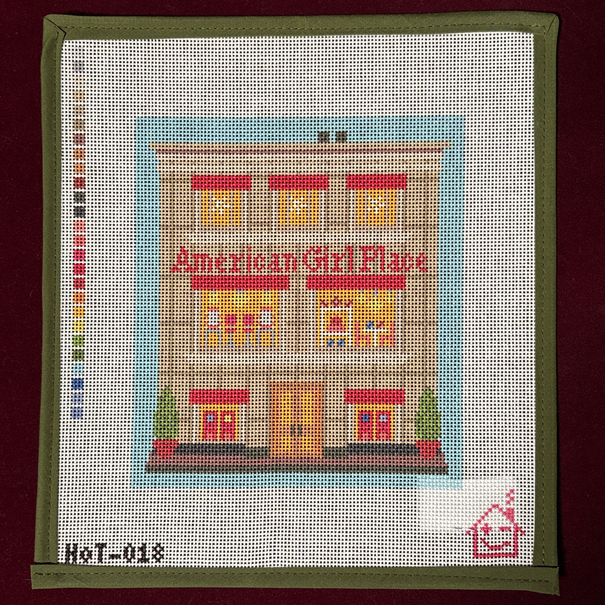 American Girl Place Storefront-Needlepoint Canvas-Haus of Toots-The Pepper Pot Barrington, IL