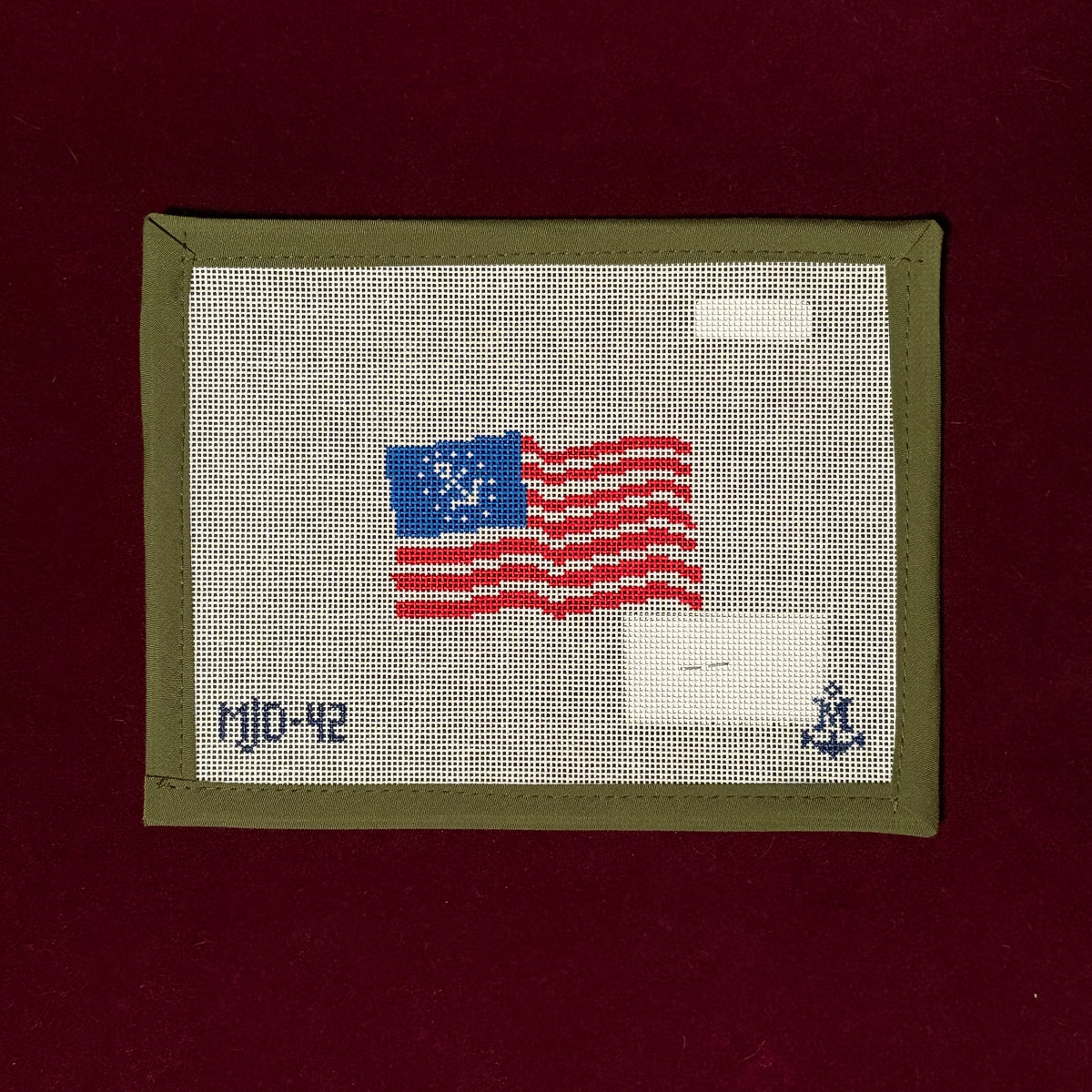 American Yacht Ensign-Needlepoint Canvas-Morgan Julia Designs-The Pepper Pot Barrington, IL