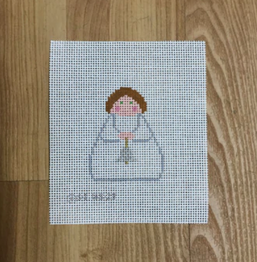 Angel with Bell August Trunk Show-Needlepoint Canvas-KCN Designers-The Pepper Pot Barrington, IL