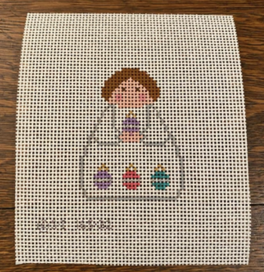 Angel with Ornaments August Trunk Show-Needlepoint Canvas-KCN Designers-The Pepper Pot Barrington, IL