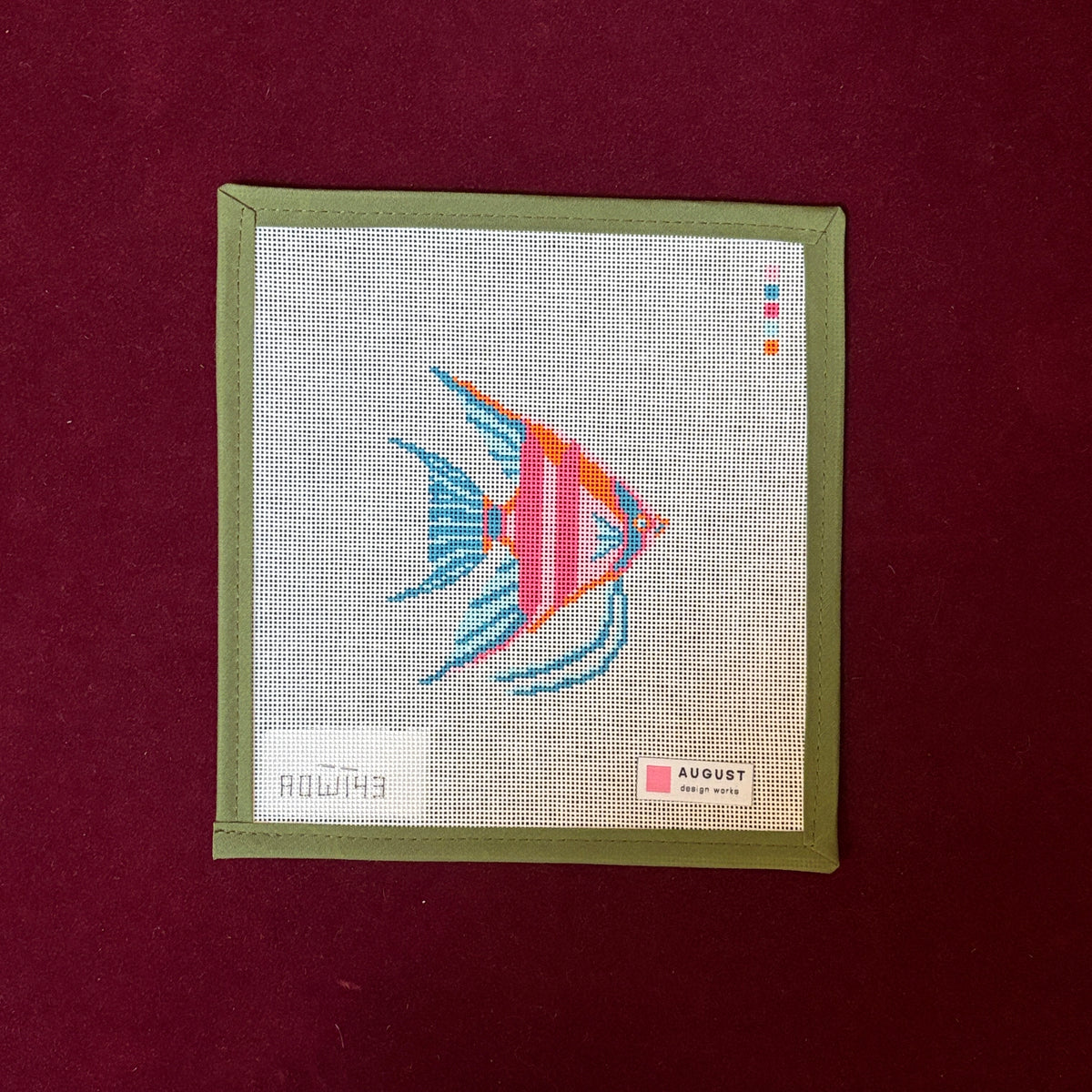 Angelfish-Needlepoint Canvas-August Design Works-The Pepper Pot Barrington, IL
