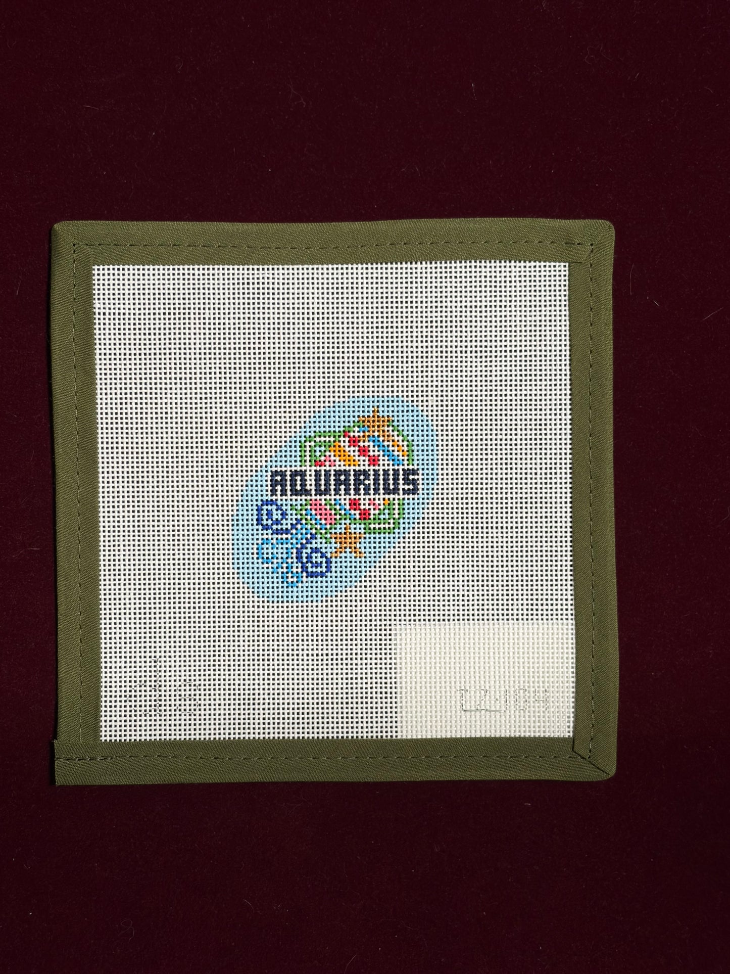 Aquarius Tag Design-Canvas-Doolitte Stitchery-The Pepper Pot