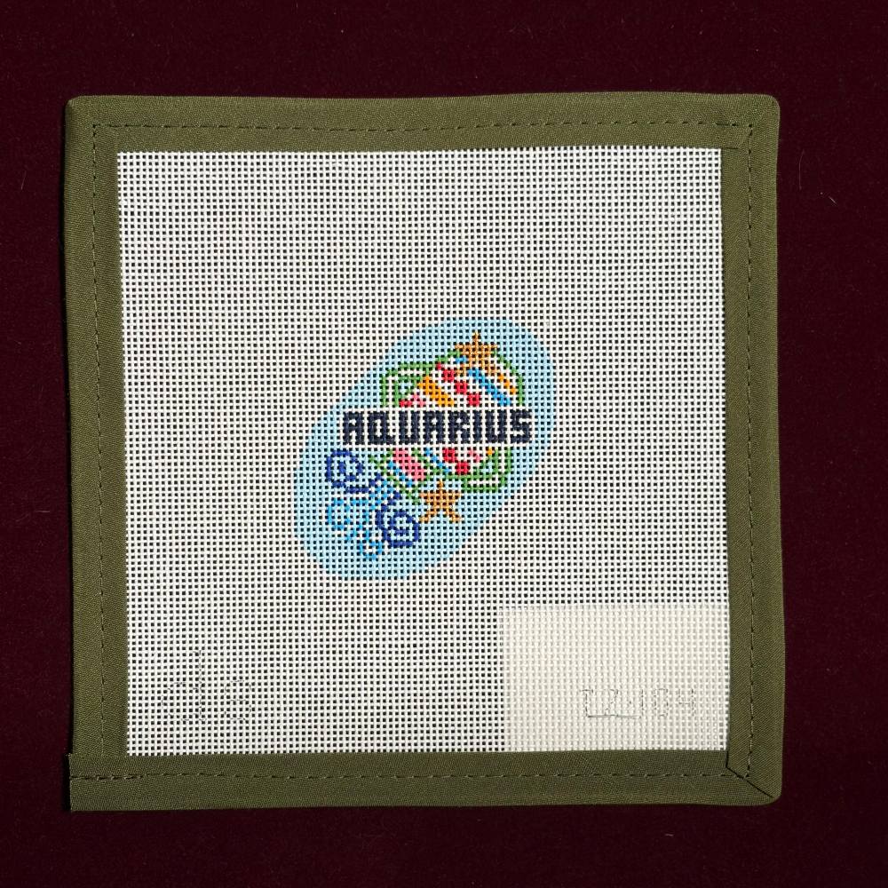 Aquarius Tag Design-Needlepoint Canvas-Doolitte Stitchery-The Pepper Pot Barrington, IL