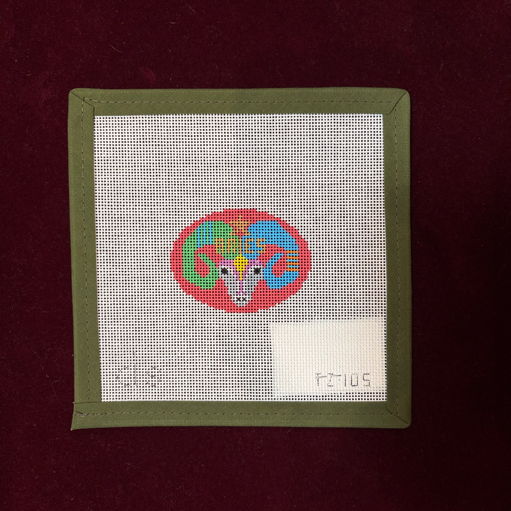Aries Tag Design-Needlepoint Canvas-Doolitte Stitchery-The Pepper Pot Barrington, IL