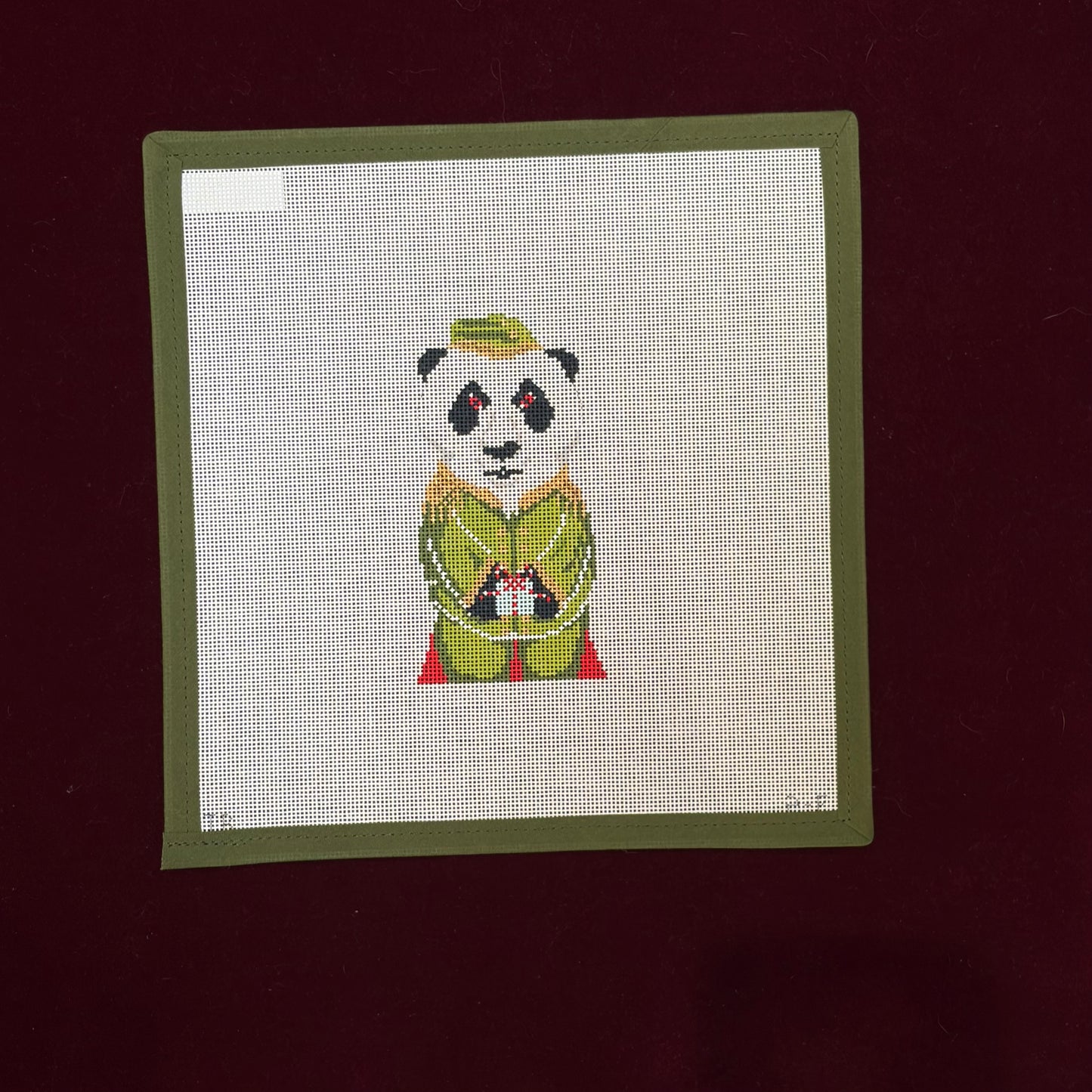 Arthur the Panda-Canvas-Plum Stitchery-The Pepper Pot