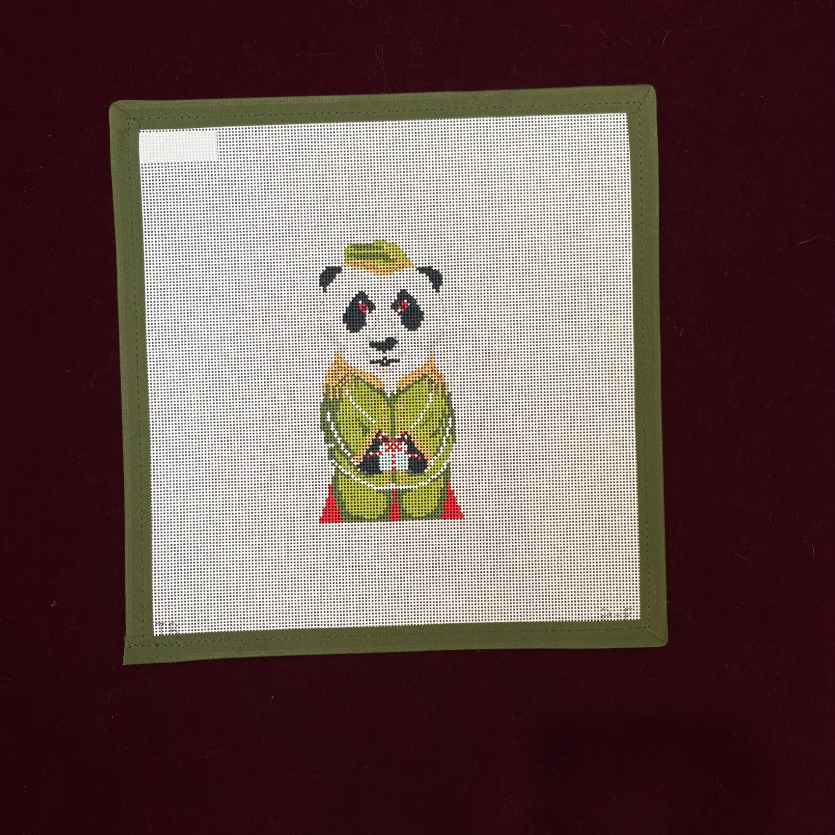 Arthur the Panda-Canvas-Plum Stitchery-The Pepper Pot