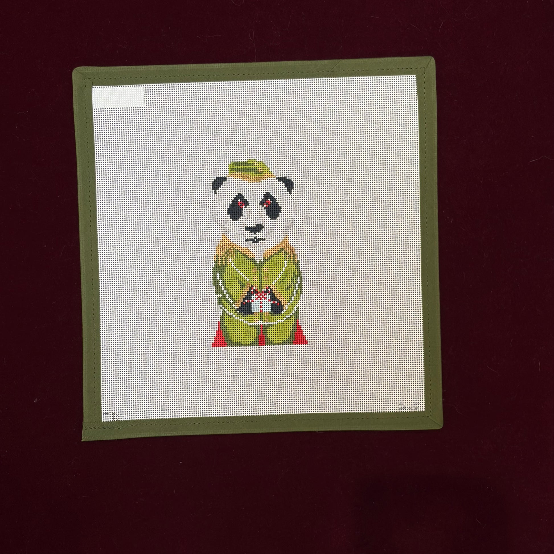 Arthur the Panda-Canvas-Plum Stitchery-The Pepper Pot