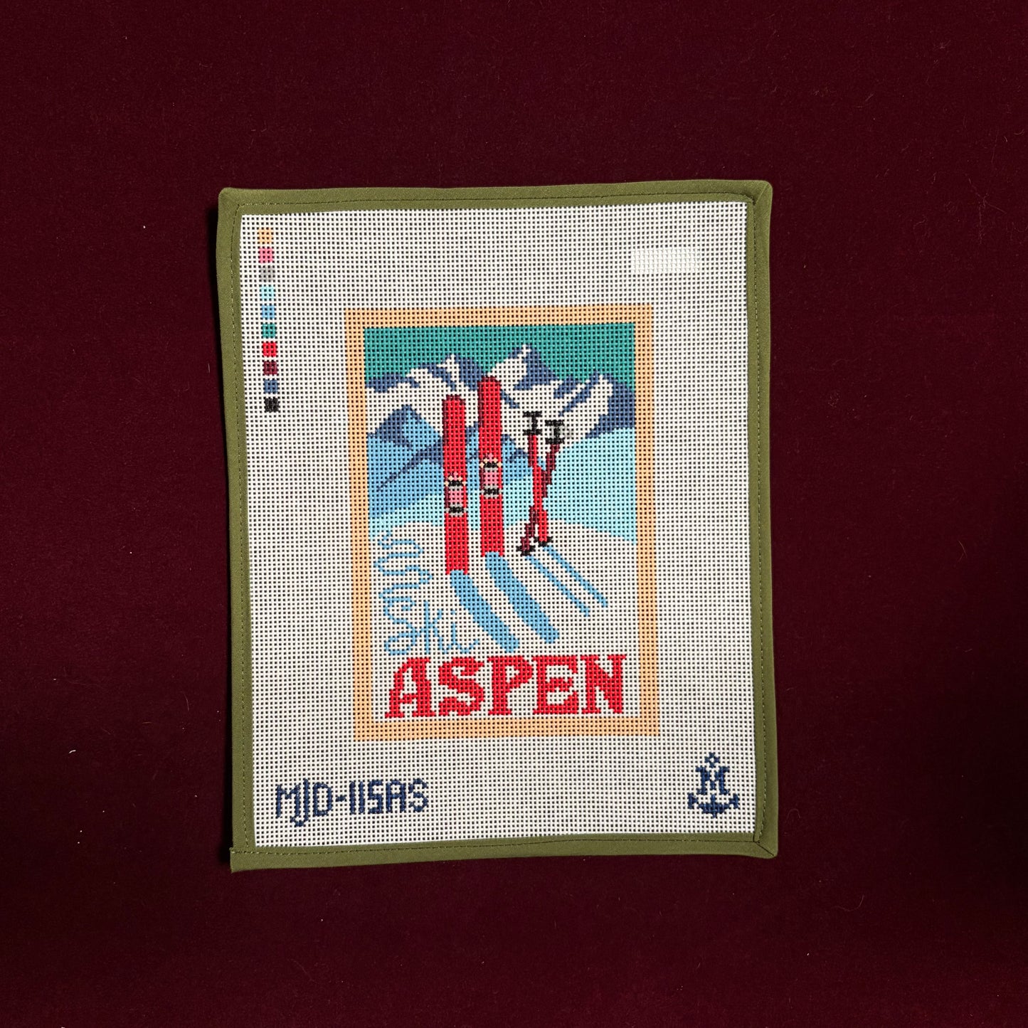 Aspen Vintage Ski Postcard-Canvas-Morgan Julia Designs-The Pepper Pot