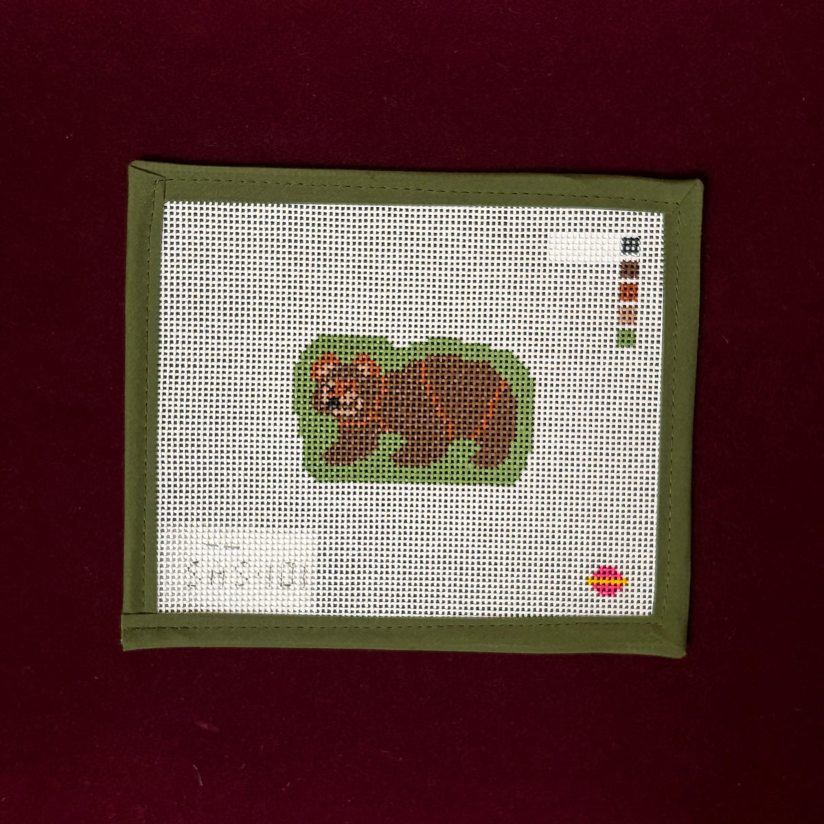Baby Bear-Needlepoint Canvas-Saturnalia Stitching-The Pepper Pot Barrington, IL