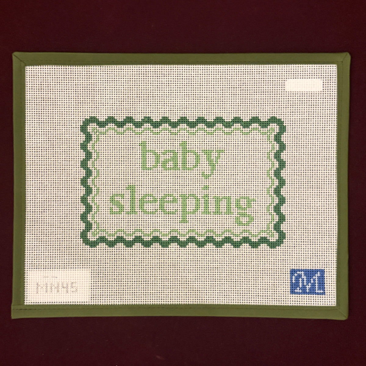 Baby Sleeping, Neutral-Needlepoint Canvas-Maura Nolan Designs-The Pepper Pot Barrington, IL