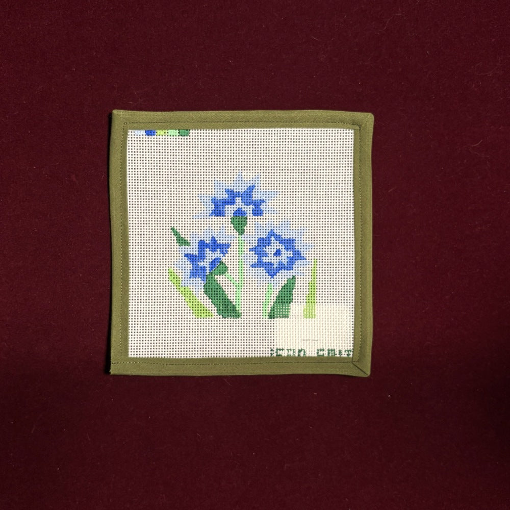Bachelor Buttons-Needlepoint Canvas-Jean Smith-The Pepper Pot Barrington, IL