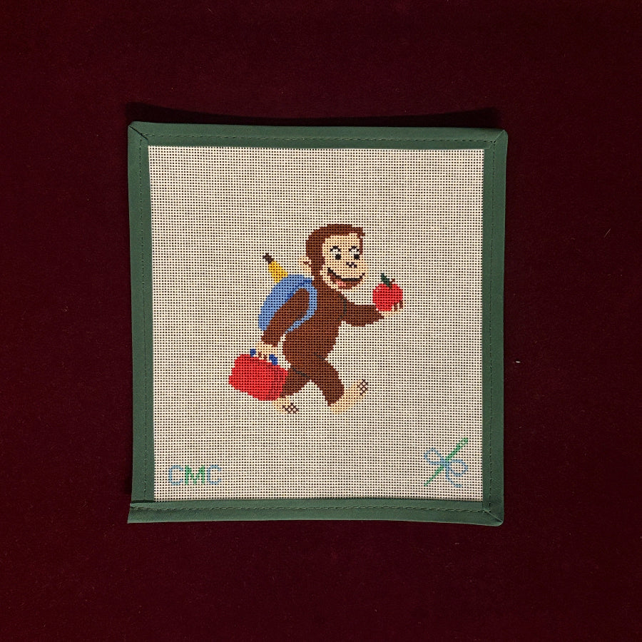 Back to School Curious George-Canvas-CMC Stitches-The Pepper Pot