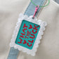 Bag Tag: Large Scallop Rectangle: Navy