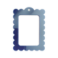 Bag Tag: Large Scallop Rectangle: Navy